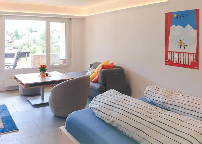 Appartement Modernes Alpenstudio Mit Bergblick, Pool Und Sauna Sankt Moritz